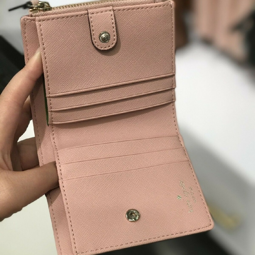 Kate Spade Flamingo Small Zip Bifold Wallet - Picture 2 of 5